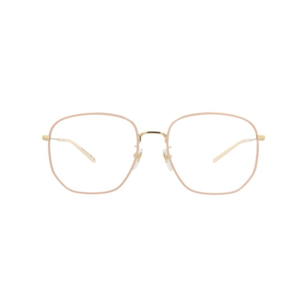 Gucci Square-Frame Metal Optical Frames Gold Womens